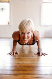 Tina Lanzoni Yoga Instructor in a yoga pose